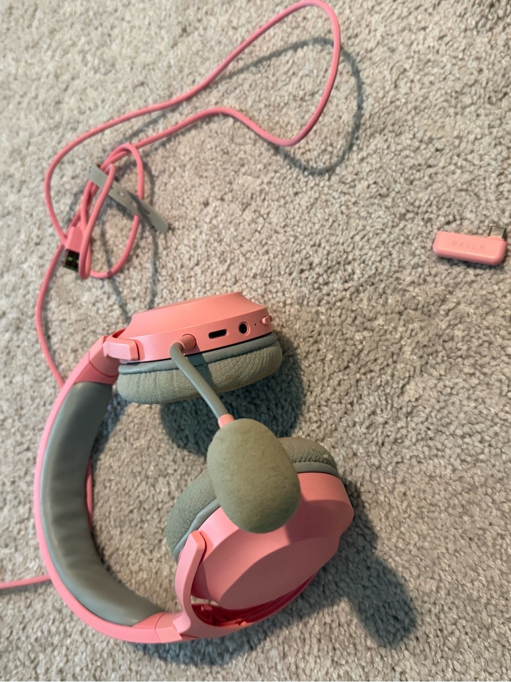 Wireless Pink Gaming Headset with Mic